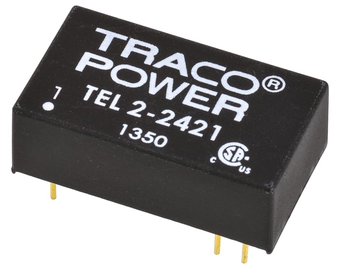 TRACOPOWER TEL 2 DC-DC Converter, ±5V dc/ ±200mA Output, 18 → 36 V dc Input, 2W, Through Hole, +75°C Max Temp