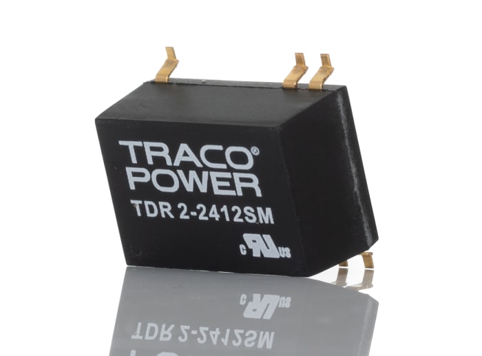 TRACOPOWER TDR 2SM DC-DC Converter, 12V dc/ 167mA Output, 18 → 36 V dc Input, 2W, Surface Mount, +85°C Max Temp