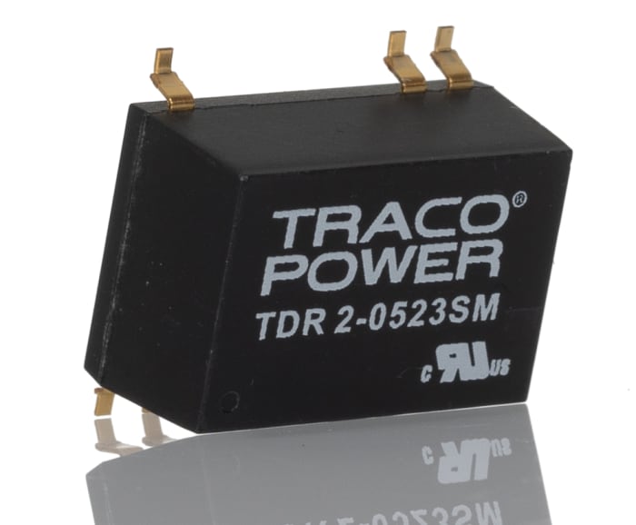 TRACOPOWER TDR 2SM DC-DC Converter, ±15V dc/ ±67mA Output, 4.5 → 9 V dc Input, 2W, Surface Mount, +85°C Max Temp