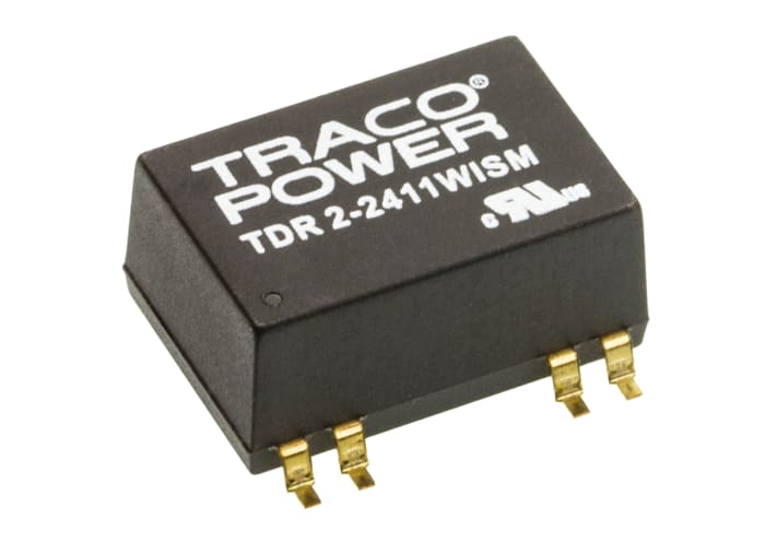 TRACOPOWER TDR 2WISM DC-DC Converter, 5V dc/ 400mA Output, 9 → 36 V dc Input, 2W, Surface Mount, +85°C Max Temp