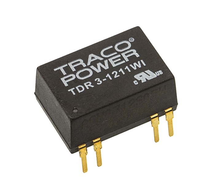 TRACOPOWER TDR 3WI DC-DC Converter, 5V dc/ 600mA Output, 4.5 → 18 V dc Input, 3W, Through Hole, +85°C Max Temp