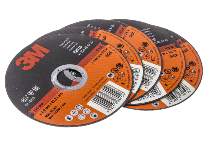 3M Aluminium Oxide x 1mm Thick, 46 Grit, 5 in pack