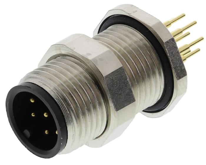 binder Circular Connector, 8 Contacts, Panel Mount, M12 Connector, Socket, Male, IP67, 713 Series