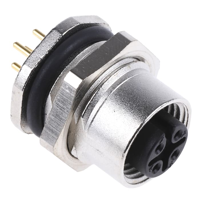 Conector circular binder Enchufe M12 serie 713 de 5 vías Hembra, tamaño carcasa 15.3 mm, Montaje en Panel, IP40