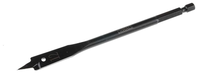 DeWALT DT47 Series Robust Steel Flat Wood Drill Bit, 12mm Diameter, 152 mm Overall