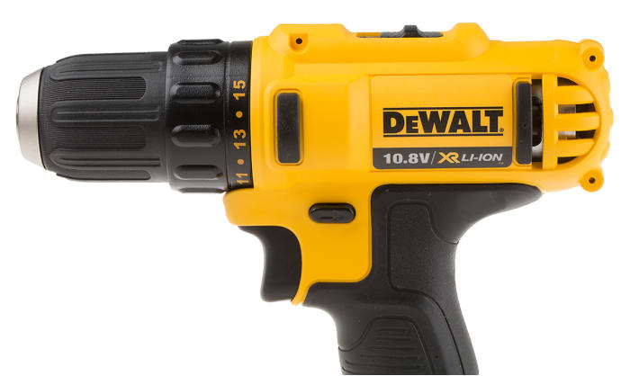 DCD710D2-GB DeWALT, Taladro-atornillador DeWALT a batería Li-Ion de 12V  2Ah 180W, DCD710D2 con 2 baterías, Enchufe UK, 707-2835