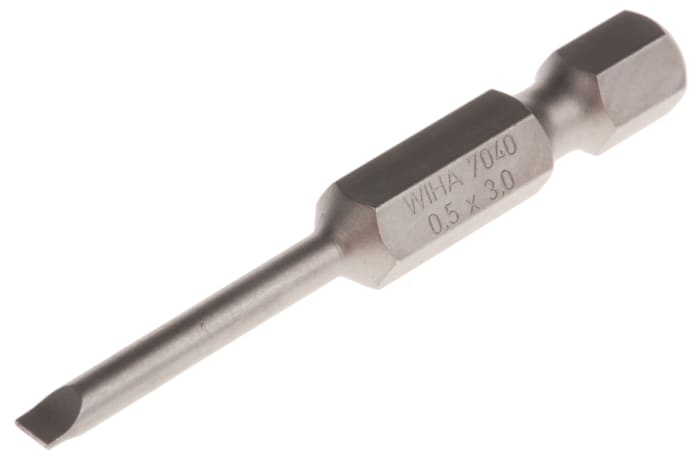 Wiha Slotted Screwdriver Bit, SL3 Tip