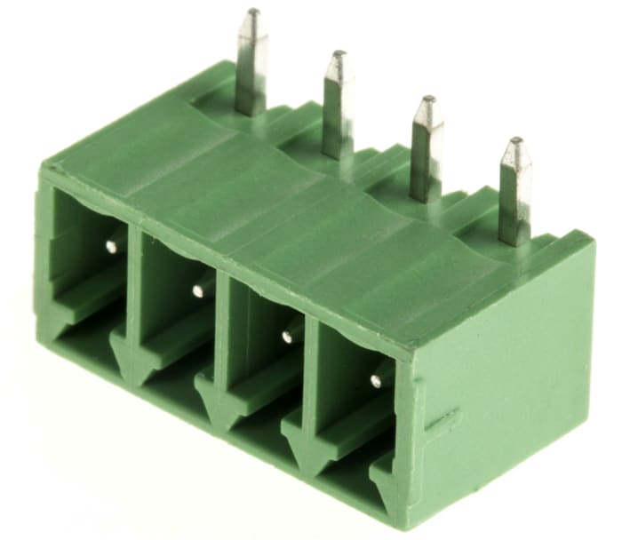 Bornier enfichable Amphenol FCI 4 contacts 1 rangée(s) pas de 3.81mm série 06-381