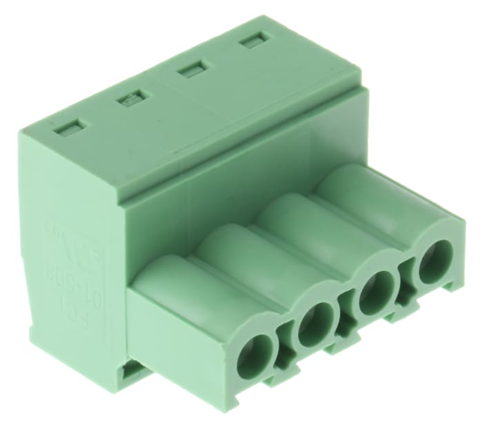 Bornier de raccordement Amphenol FCI, 4 pôles , 5.08mm, A visser, 12A