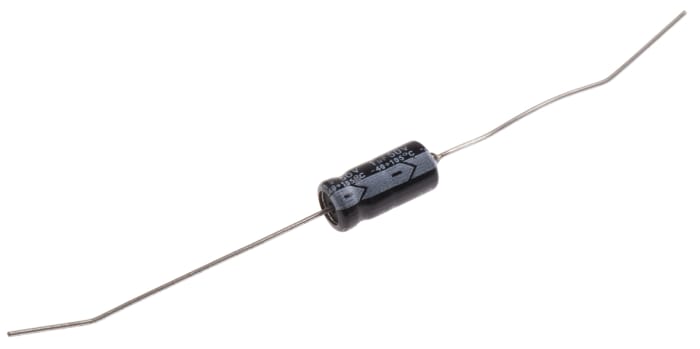 Condensador electrolítico RS PRO, 1μF, ±20%, 50V dc, Axial, Orificio pasante, 6 (Dia.) x 13mm
