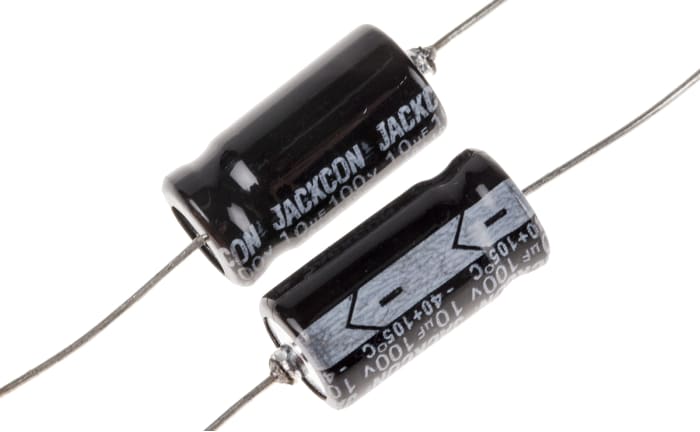 RS PRO 10μF Aluminium Electrolytic Capacitor 100V dc, Axial, Through Hole