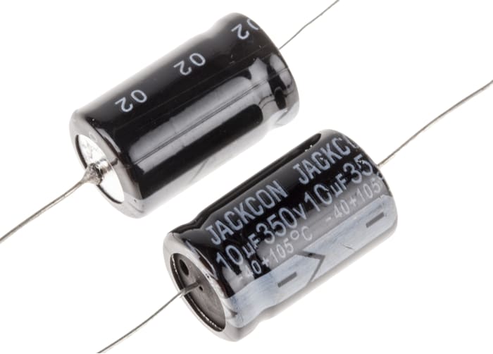RS PRO 10μF Aluminium Electrolytic Capacitor 350V dc, Axial, Through Hole