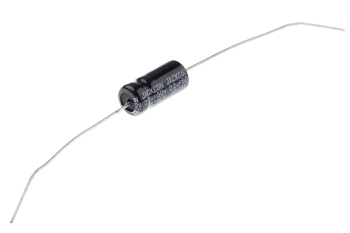 RS PRO 22μF Aluminium Electrolytic Capacitor 50V dc, Axial, Through Hole