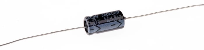 RS PRO 47μF Aluminium Electrolytic Capacitor 63V dc, Axial, Through Hole