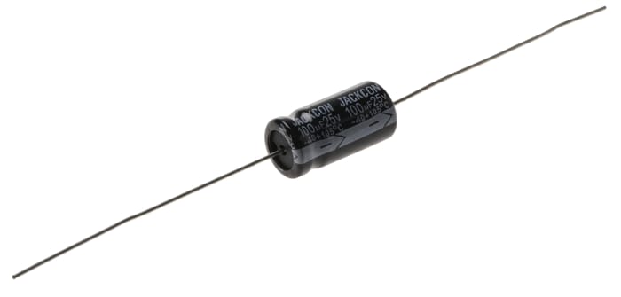RS PRO 100μF Aluminium Electrolytic Capacitor 25V dc, Axial, Through Hole