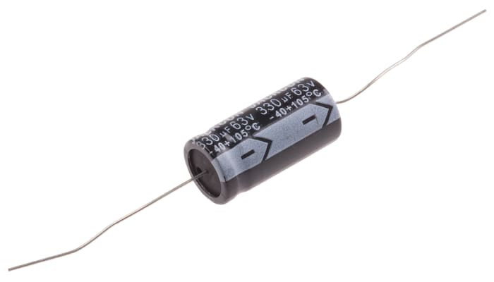 RS PRO | RS PRO 330μF Aluminium Electrolytic Capacitor 63V dc, Axial ...