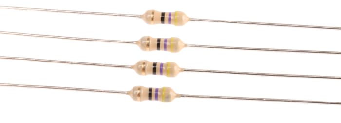 RS PRO 47Ω Carbon Film Resistor 0.25W ±5%