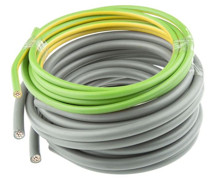 Conduits, chaînes porte-câbles et chemins de câbles Prysmian, 6181Y, 25 mm², Gris, 3m, 300/500 V