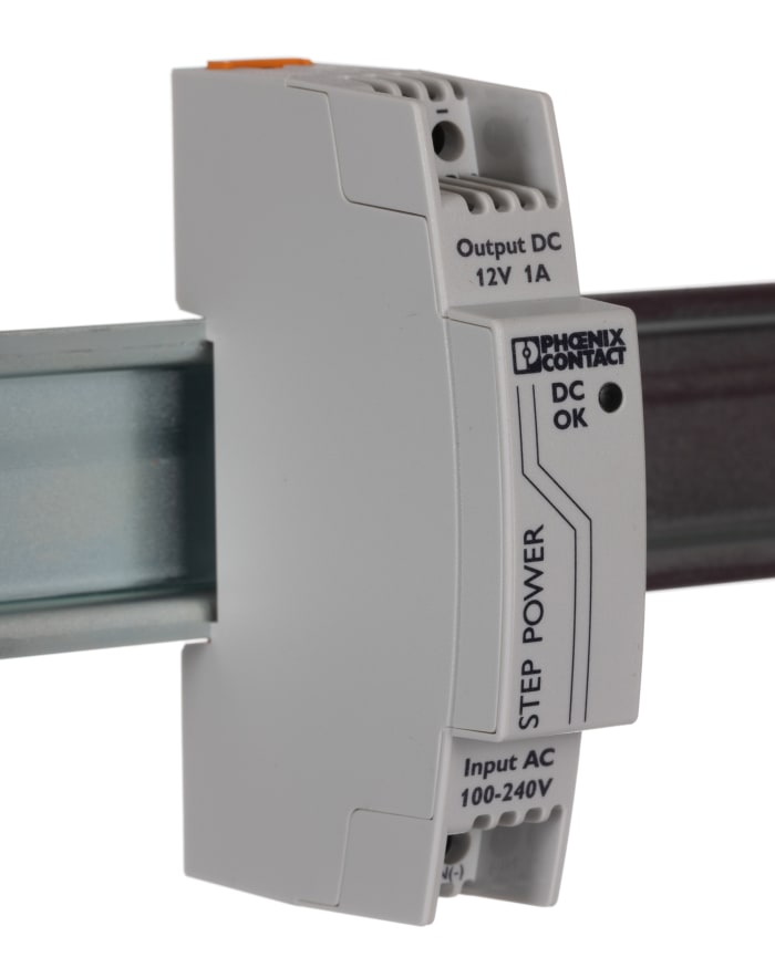 Alimentation pour rail DIN Phoenix Contact, série STEP-PS/ 1AC/12DC/1, 12V c.c.out 1A, 12W