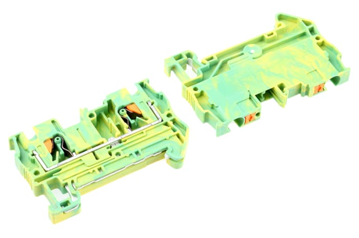 Phoenix Contact 2-Way PT 4-PE Earth Terminal Block, 24 → 10 AWG Wire, Push In, Polyamide Housing