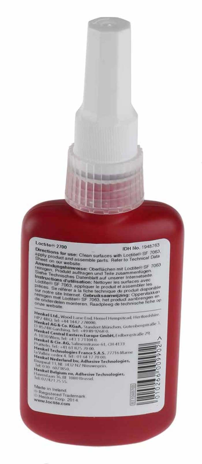 1948762 Loctite Loctite Loctite 2700 Green Threadlocking Adhesive, 50