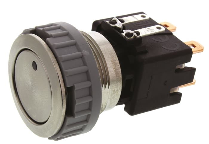 Schurter Illuminated Push Button Switch, Latching, Panel Mount, 22mm Cutout, DPDT, Red LED, 125/250V ac, IP64 (Front);