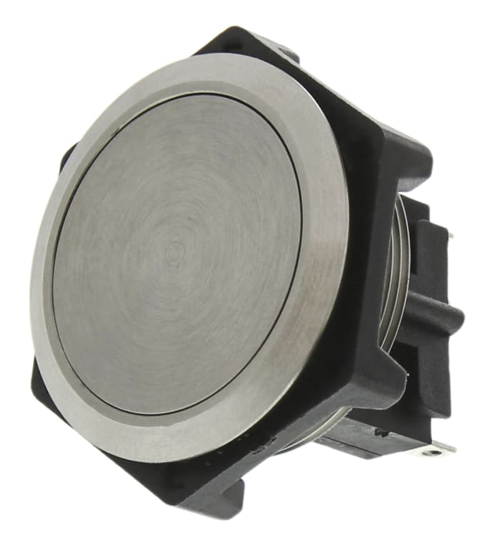 Bulgin Push Button Switch, Momentary, Panel Mount, 27.7mm Cutout, SPDT, 250V ac, IP68