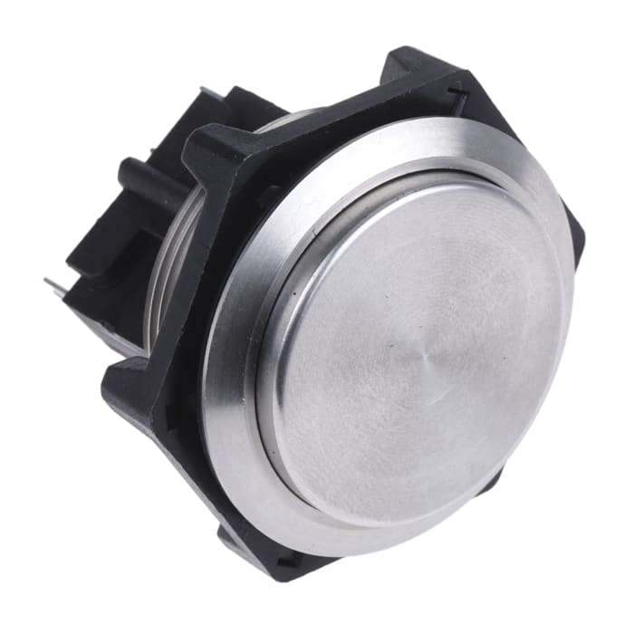 Bulgin MP Series Push Button Switch, Momentary, Panel Mount, 27.7mm Cutout, SPDT, 250V ac, IP68