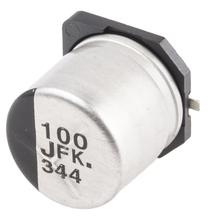 Panasonic 100μF Aluminium Electrolytic Aluminium Electrolytic Capacitor 63V dc, Surface Mount - EEEFK1J101P