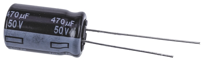 Panasonic 470μF Aluminium Electrolytic Capacitor 50V dc, Radial, Through Hole - EEUFR1H471
