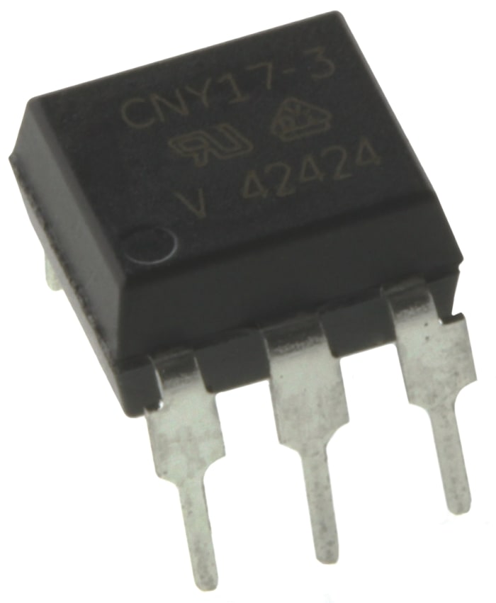 Vishay, CNY17-3 DC Input Transistor Output Optocoupler, Through Hole, 6-Pin PDIP