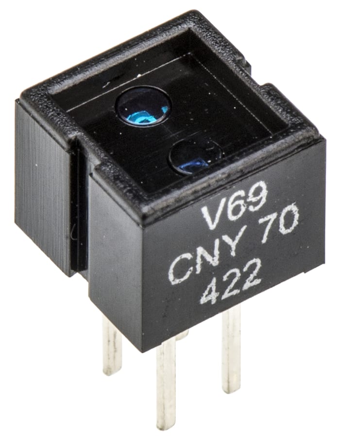 Capteur optique Réflechissant Vishay CNY70 Traversant, Sortie Phototransistor