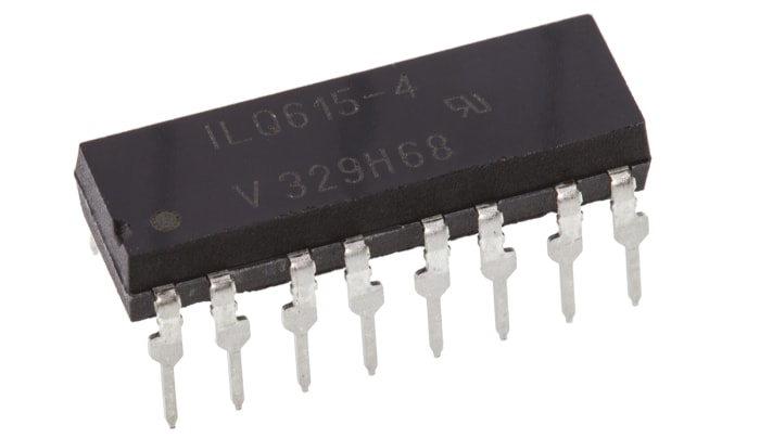 Vishay, ILQ615-4 DC Input Transistor Output Quad Optocoupler, Through Hole, 16-Pin PDIP