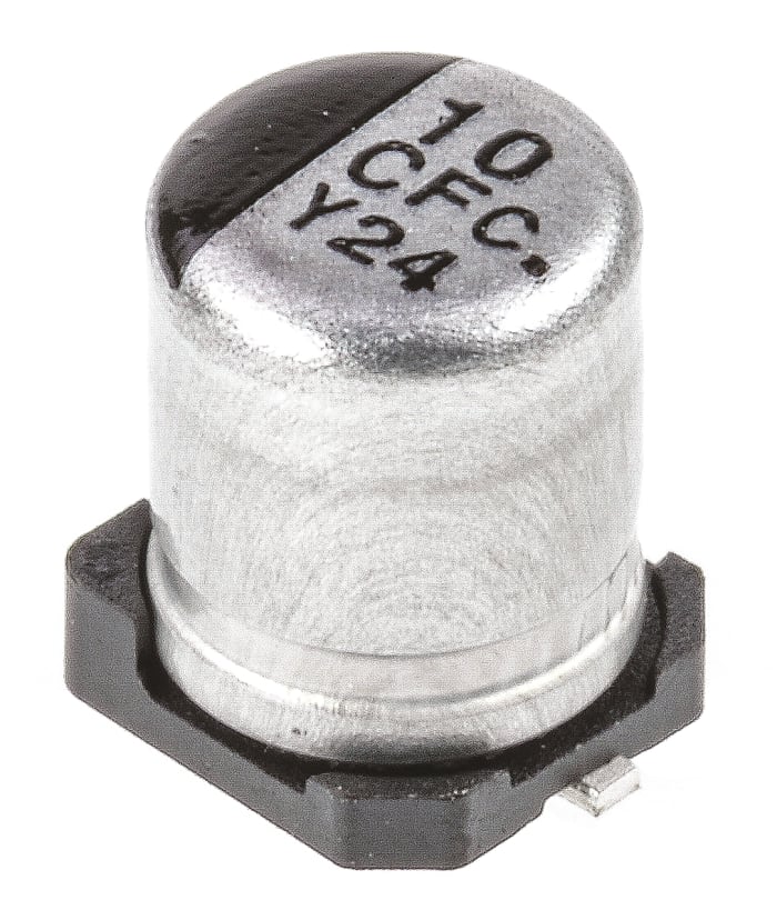 Panasonic 10μF Aluminium Electrolytic Capacitor 16V dc, Surface Mount - EEEFC1C100AR
