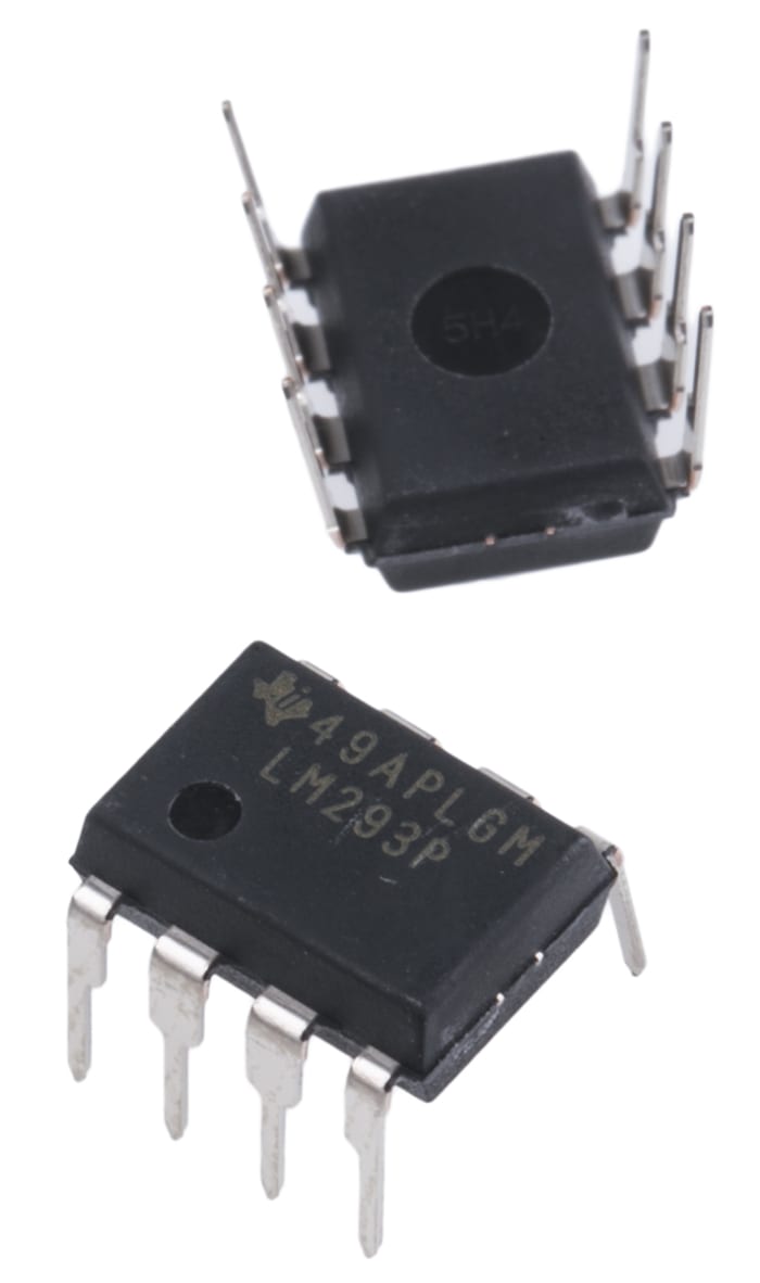 LM293P Texas Instruments, Dual Comparator, Open Collector O/P, 1.3μs 3 → 28 V 8-Pin PDIP