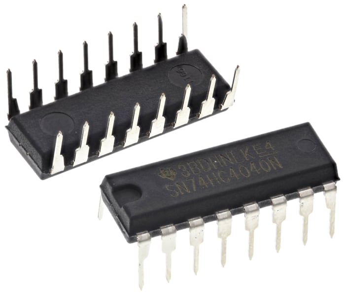 Texas Instruments SN74HC4040N 12-stage Through Hole Binary Counter HC, 16-Pin PDIP