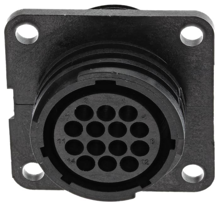 Toughcon Connector, 14 Contacts, Panel Mount, Socket, Female, IP44, IP65, TT Series