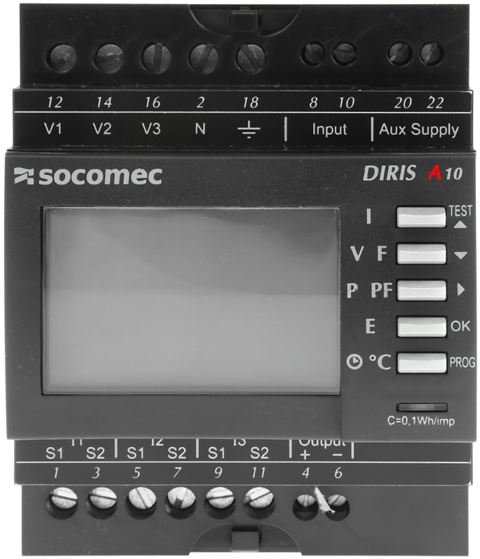 Socomec 2, 3 Phase LCD Energy Meter