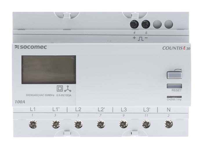 Socomec 3 Phase LCD Energy Meter
