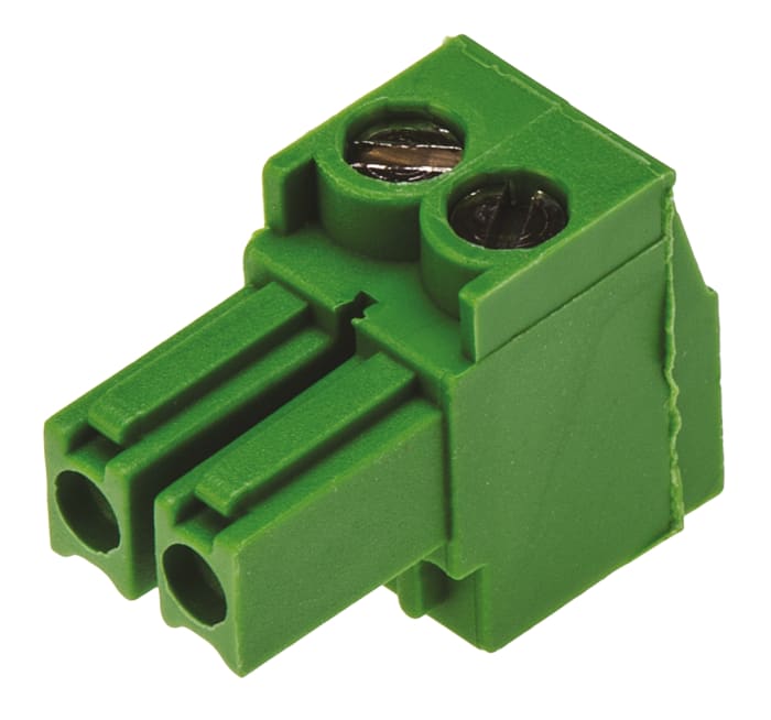 TE Connectivity, 3.5mm Pitch, Buchanan, 2 Way, Right Angle, Pluggable Terminal Block, Plug, Cable Mount, Screw