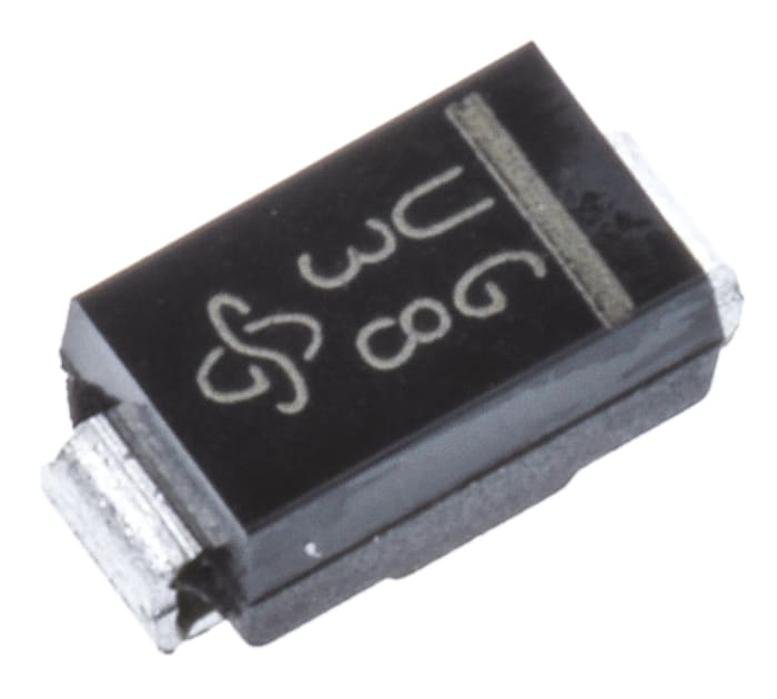 AEC-Q101 Diode Vishay Recouvrement rapide Simple, 400 V,  50 ns, 1 A 2 broches DO-214AC