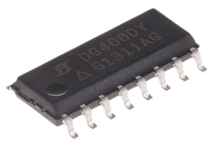 Vishay DG408DY-T1-E3 Multiplexer Single 8:1 15 V, 18 V, 24 V, 28 V, 16-Pin SOIC
