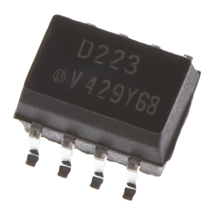 Vishay, ILD223T DC Input Darlington Output Dual Optocoupler, Surface Mount, 8-Pin SOIC