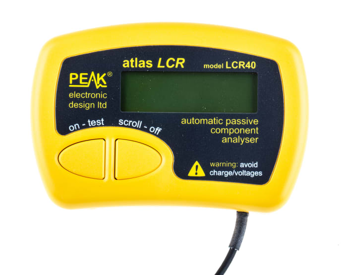 Pont RLC portatif Peak Electronic Design, LCR40, cap. max 10mF, résistance max 2 MΩ