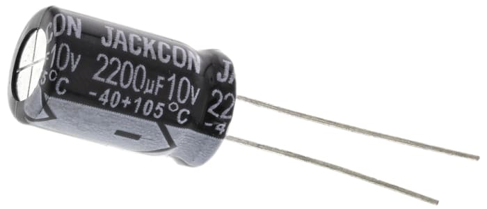 RS PRO 2200μF Aluminium Electrolytic Capacitor 10V dc, Radial, Through Hole