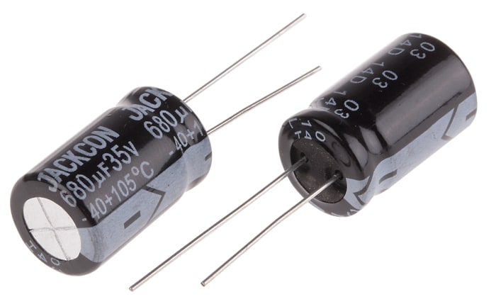 RS PRO | RS PRO 680 μF Capacitor 35V dc, Radial, Through Hole Radial ...
