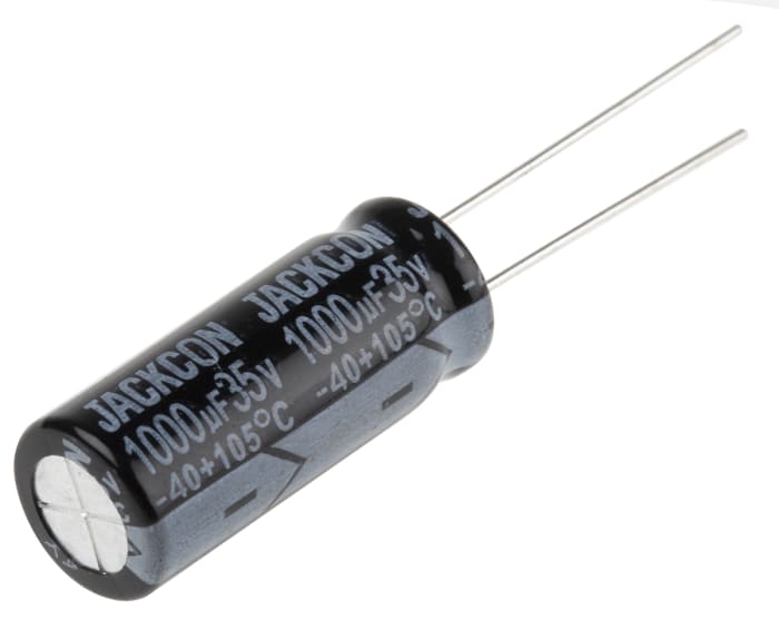 RS PRO 1000μF Aluminium Electrolytic Capacitor 35V dc, Radial, Through Hole