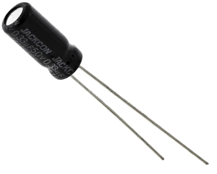 RS PRO 330nF Aluminium Electrolytic Capacitor 50V dc, Radial, Through Hole