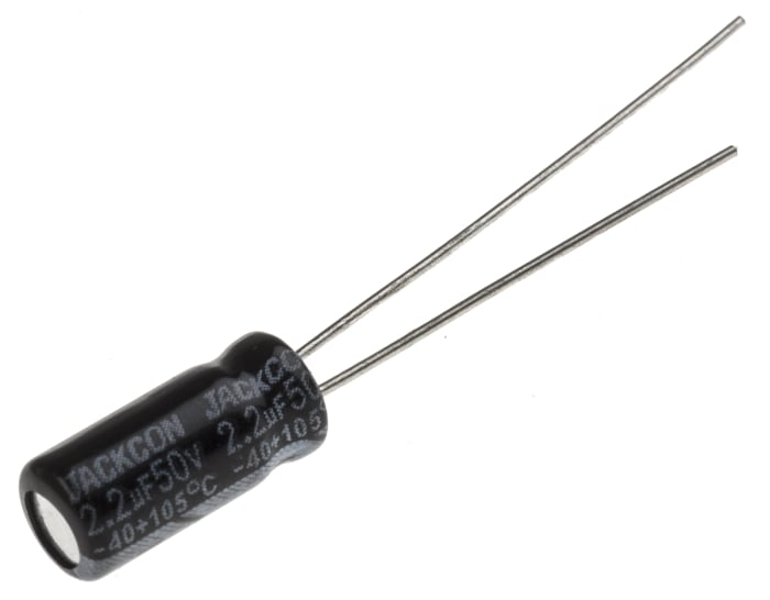 RS PRO 2.2μF Aluminium Electrolytic Capacitor 50V dc, Radial, Through Hole