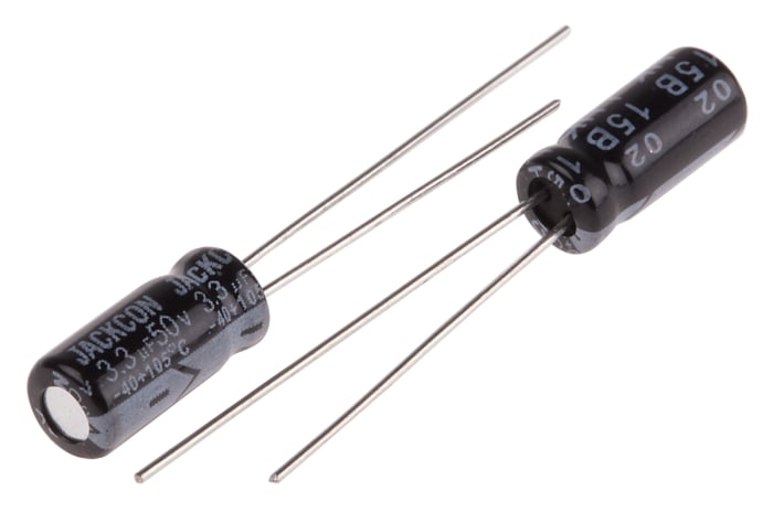 RS PRO 3.3μF Aluminium Electrolytic Capacitor 50V dc, Radial, Through Hole